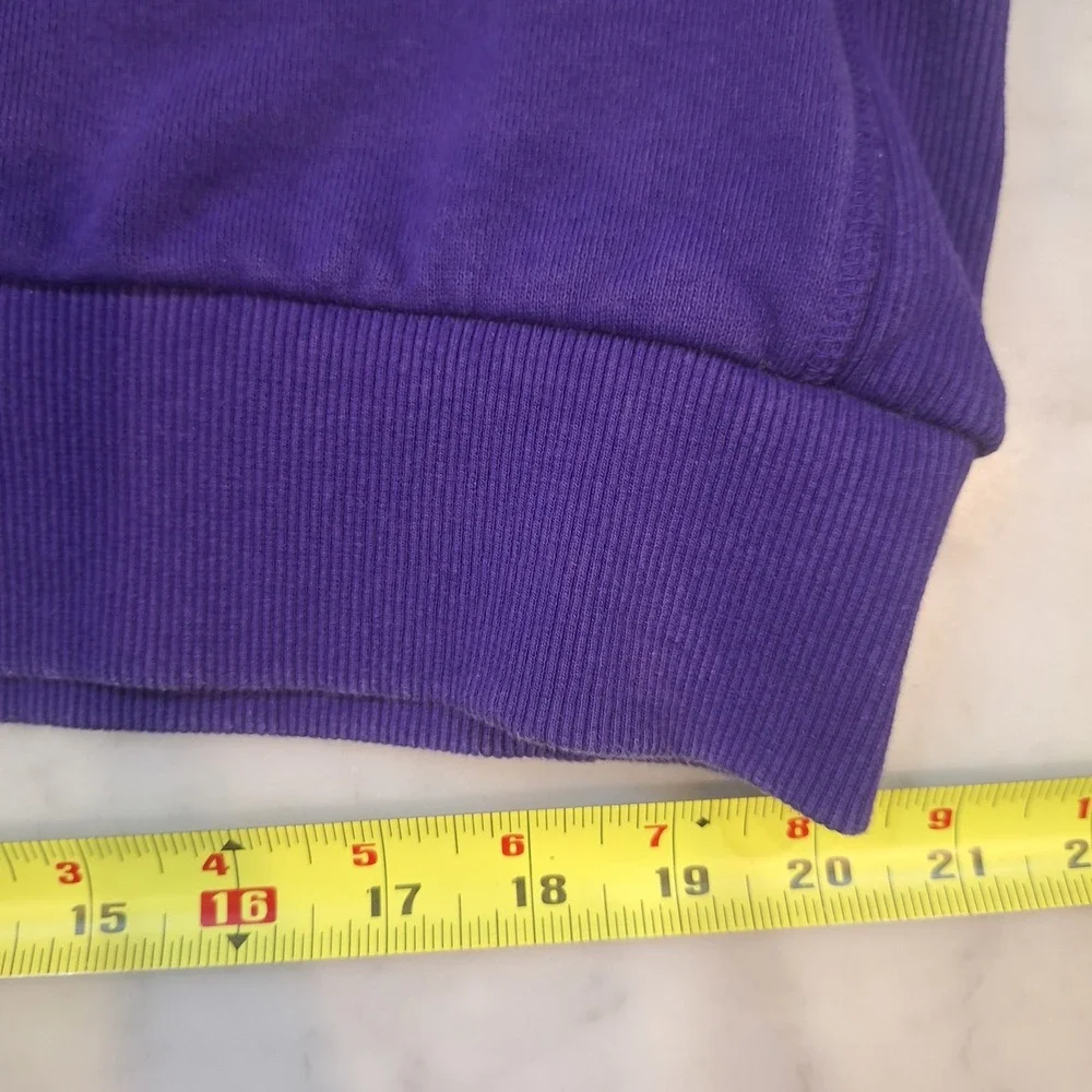 Nike LSU Tigers Sweatshirt Mens Large Purple Side Zip Crewneck Pullover NCAA